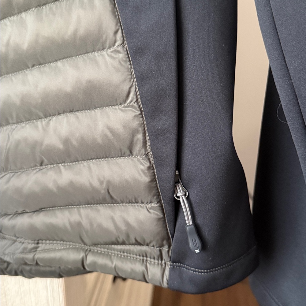 32 Degrees Heat Olive and Black Mixed Media Puffer Jacket - Picture 5 of 9